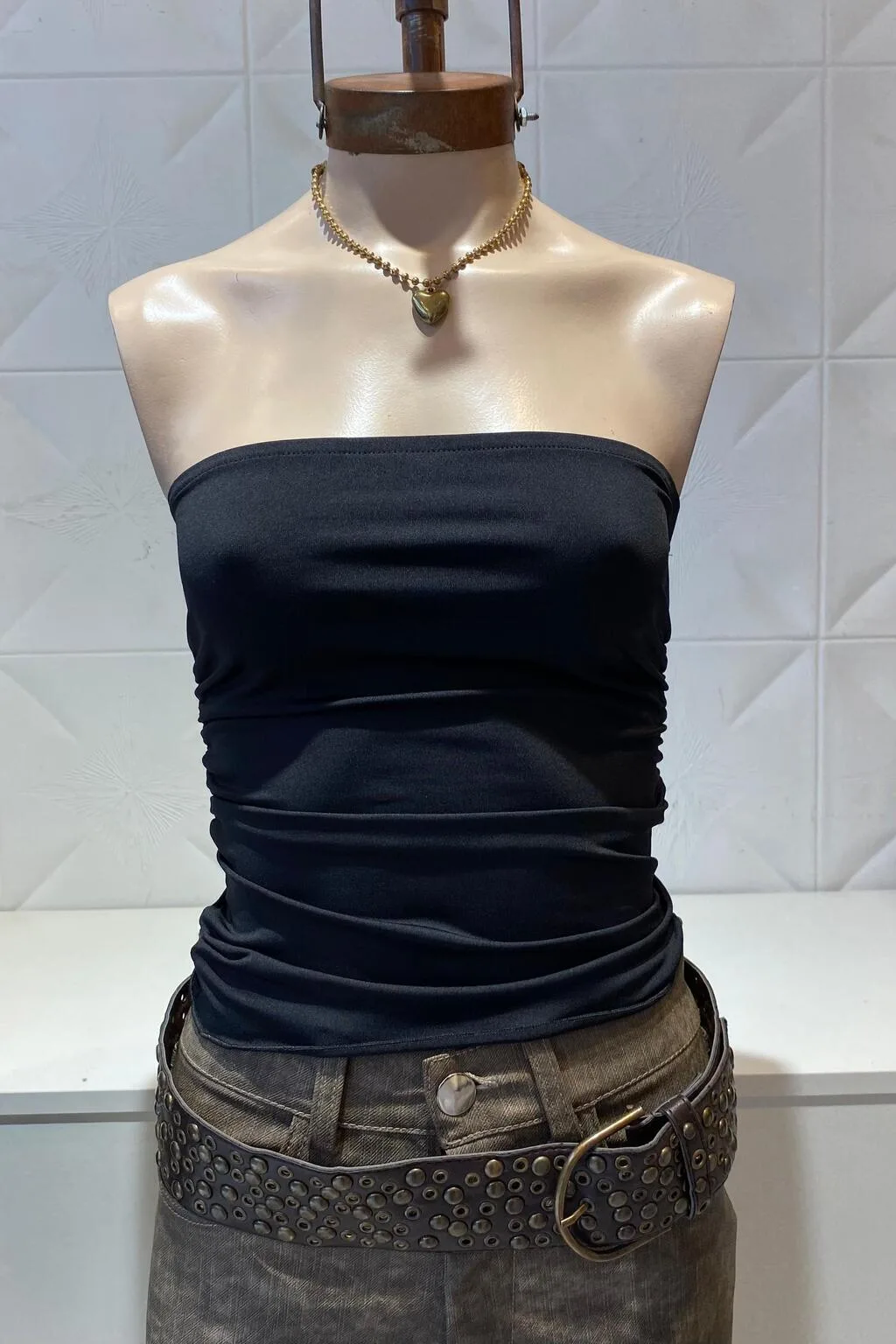 Strapless de microfibra