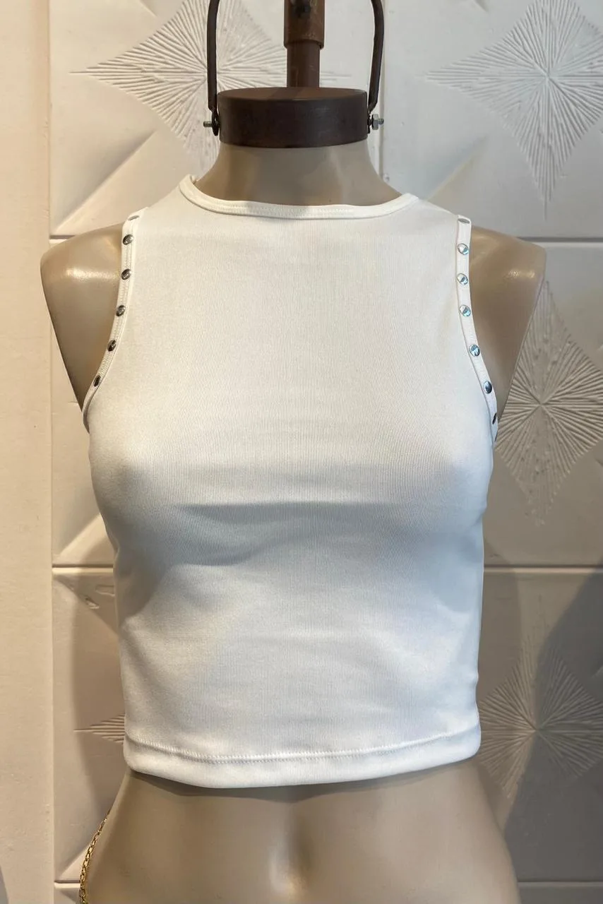 Musculosa Cropped c/tachas